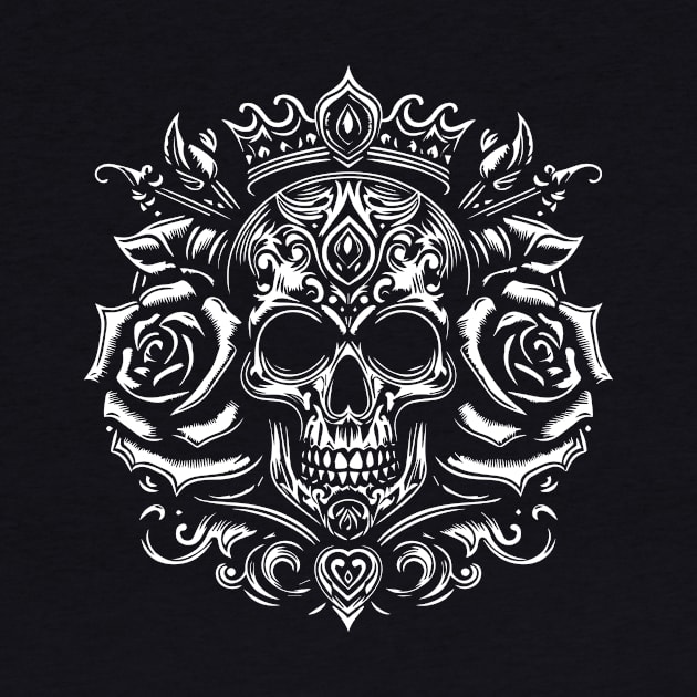 gothic skull design by lkn